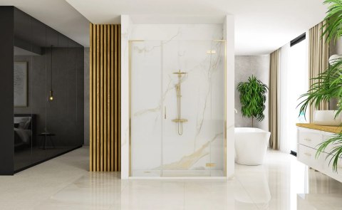 Shower Door Hugo Brush Gold 80