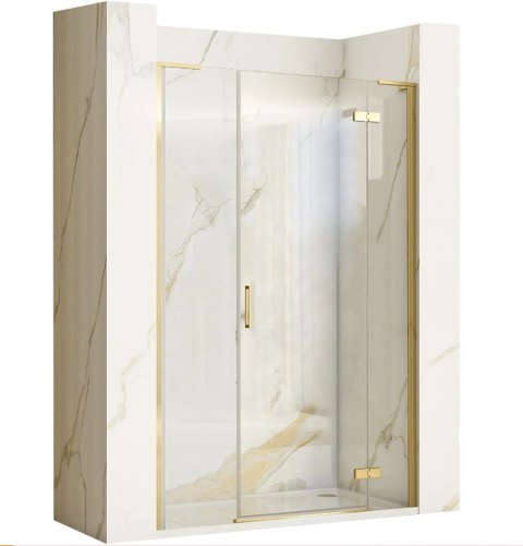 Shower Door Hugo Brush Gold 80