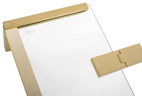 Shower Enclosure Hugo Brush Gold 90x90