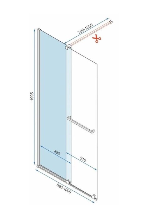 Shower Wall Cortis Gold 120