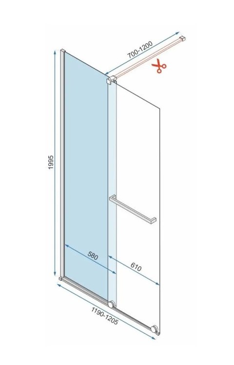 Shower Wall Cortis Gold 120