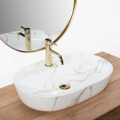 Countertop Basin Rea Aura 61 Marmo Shiny Countertop Basin Rea Aura 61 Marmo Shiny