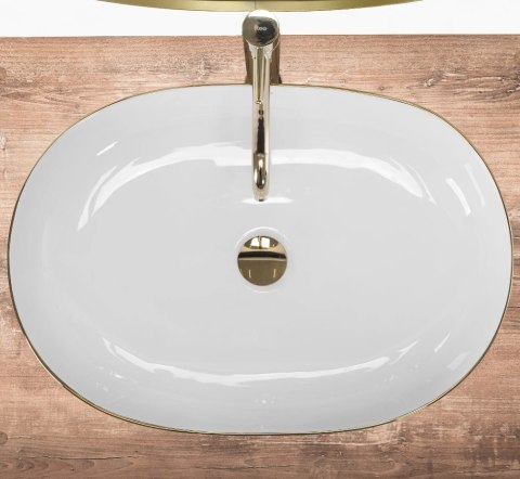 Countertop Basin Rea Cleo 61 Gold Edge