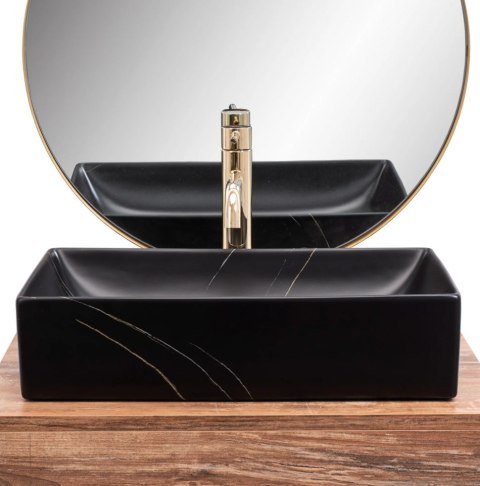 Countertop Basin Rea Inga Black Marble Matt
