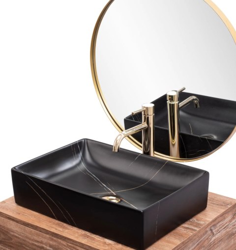 Countertop Basin Rea Inga Black Marble Matt