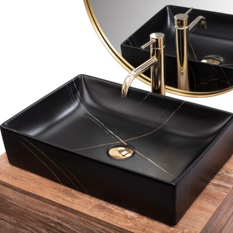 Countertop Basin Rea Inga Black Marble Matt