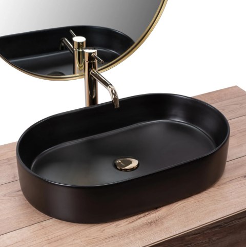 Countertop Basin Rea Nadia 60 Black Matt Countertop Basin Rea Nadia 60 Black Matt