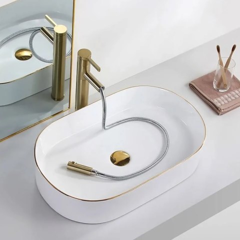 Countertop Basin Rea Nadia 60 Gold Edge