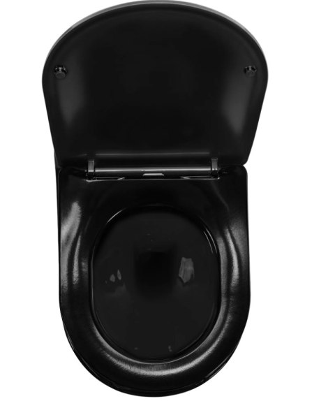 Rimless Wall-Hung Toilet Bowl Carlo Mini Black Gold Rimless Wall-Hung Toilet Bowl Carlo Mini Black Gold