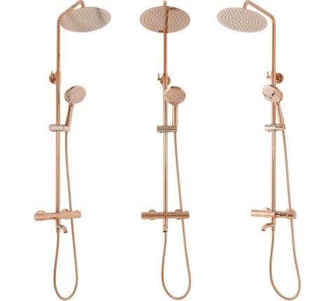 Thermostatic Shower Set REA Lungo Rose Gold