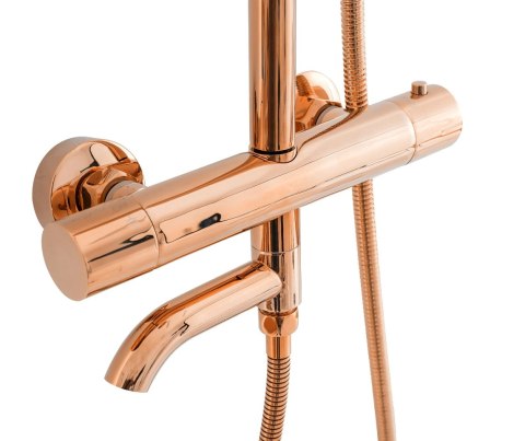 Thermostatic Shower Set REA Lungo Rose Gold
