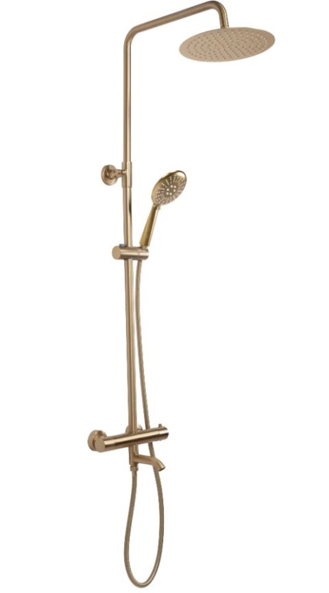 Thermostatic Shower Set REA Lungo Brushed Gold