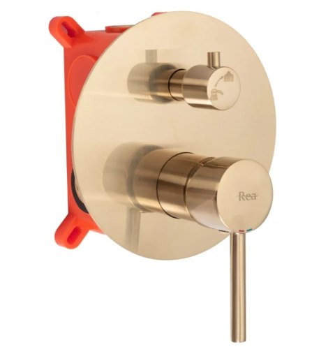 Concealed Bath and Shower Set REA Lungo Brushed Gold + BOX