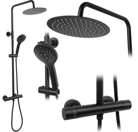 Thermostatic Shower Set REA VINCENT Black Thermostatic Shower Set REA VINCENT Black