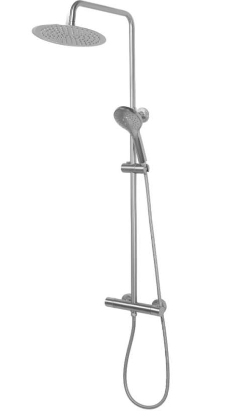 Thermostatic Shower Set REA VINCENT Brushed Nickel INOX