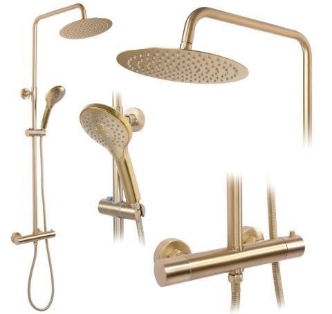 Thermostatic Shower Set REA VINCENT Brushed Gold