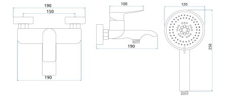Bath Tap Dart Black Bath Tap Dart Black