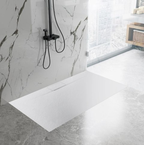 Shower Tray Bazalt Long White 80x120