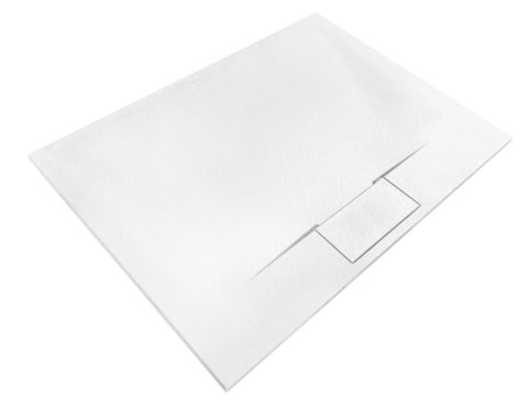 Shower Tray Bazalt Long White 80x120