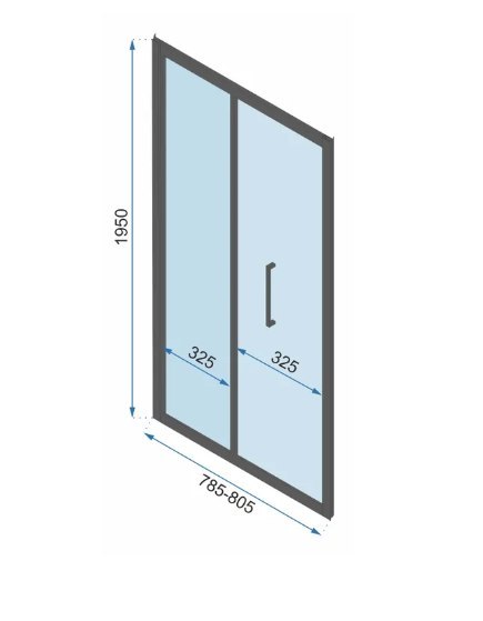 Shower Door Rapid Fold Gold 80