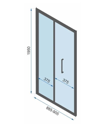Shower Door Rapid Fold Gold 80