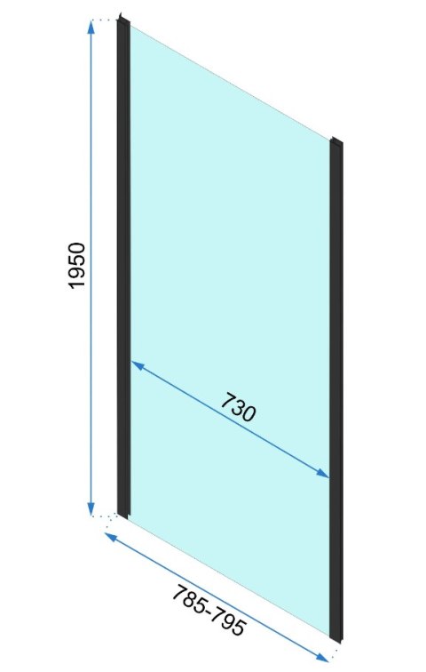 DRZWI PRYSZNICOWE RAPID FOLD GOLD 90