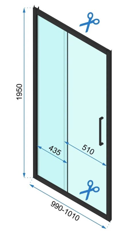 Shower Door Rapid Slide Brush Gold 100