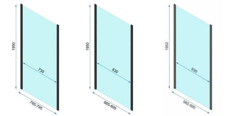 Shower Door Rapid Swing Gold 90