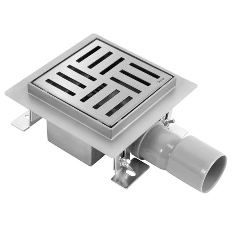 Linear Drain REA CROSS Brushed Steel 12x12
