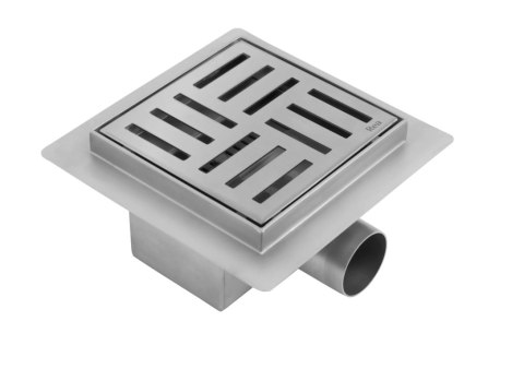 Linear Drain REA CROSS Brushed Steel 12x12