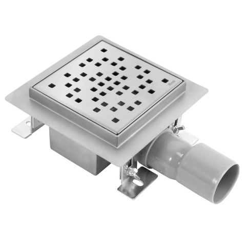 Linear Drain REA DOTS Brushed Steel 12x12