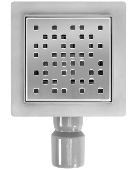 Linear Drain REA DOTS Brushed Steel 12x12