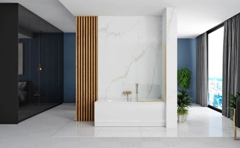 Bath Screen Elegant Brush Gold 80