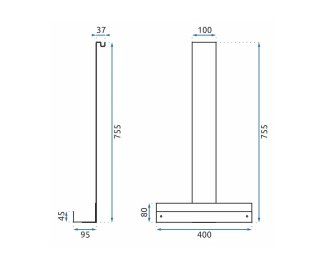 Bathroom Shower Shelf TORI Brushed Nickel
