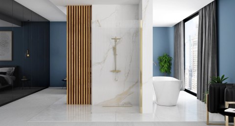 Shower Wall Aero Intimo Brush Gold 90