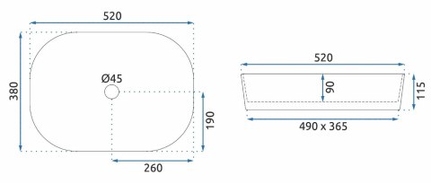 Countertop Basin Rea Angie