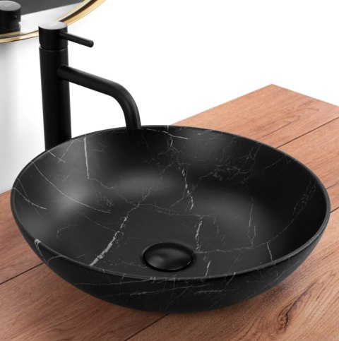 Countertop Basin Rea Fibo Black Matt