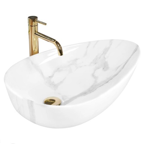 Countertop Basin Rea Greta 65 Bianco Shiny