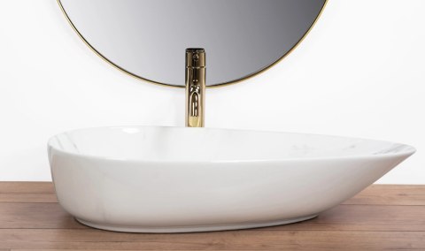 Countertop Basin Rea Greta 65 Bianco Shiny