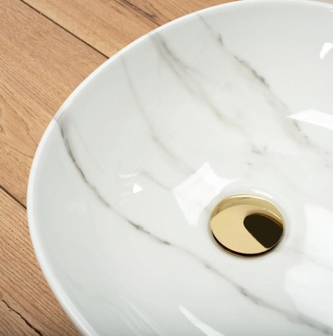 Countertop Basin Rea Greta 65 Bianco Shiny
