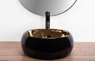 Countertop Basin Rea Luna Black/Gold