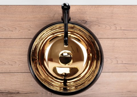 Countertop Basin Rea Luna Black/Gold Countertop Basin Rea Luna Black/Gold