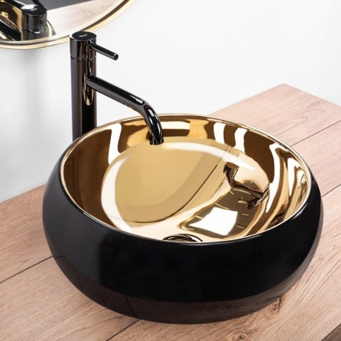 Countertop Basin Rea Luna Black/Gold Countertop Basin Rea Luna Black/Gold
