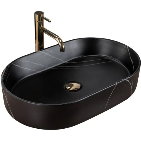Countertop Basin Rea Nadia 60 Black Stone Matt Countertop Basin Rea Nadia 60 Black Stone Matt