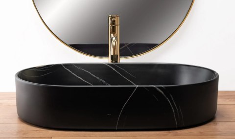 Countertop Basin Rea Nadia 60 Black Stone Matt Countertop Basin Rea Nadia 60 Black Stone Matt