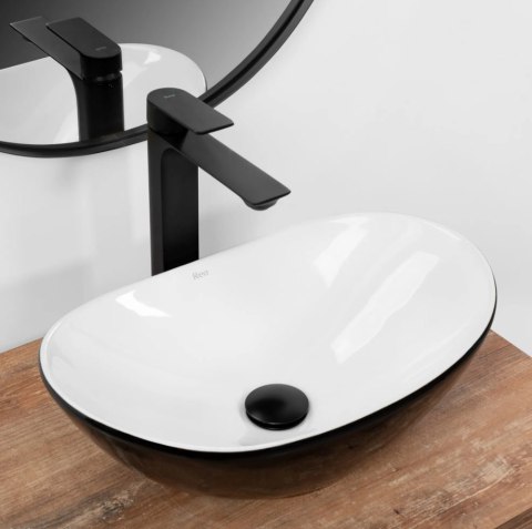 Countertop Basin Rea Royal Mini Black/White Countertop Basin Rea Royal Mini Black/White