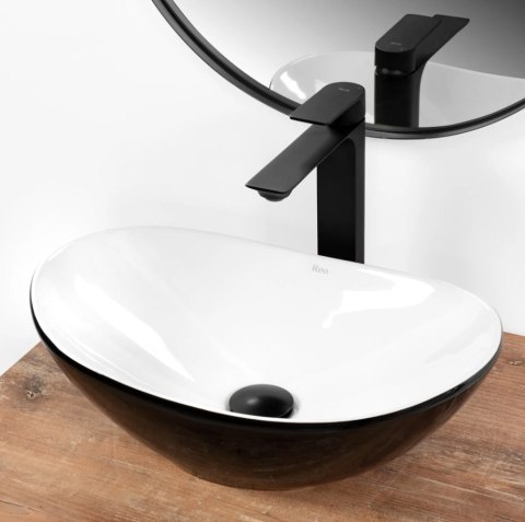 Countertop Basin Rea Royal Mini Black/White Countertop Basin Rea Royal Mini Black/White
