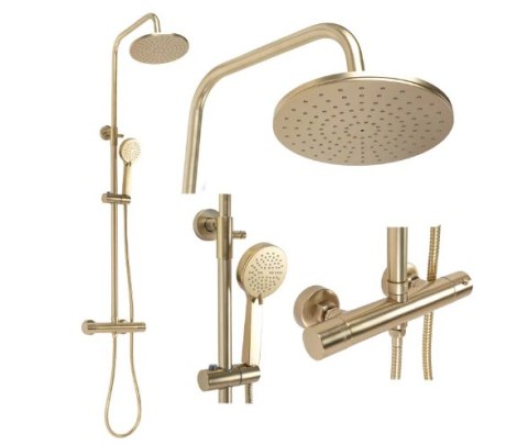 Thermostatic Shower Set REA PAROT Brushed Gold