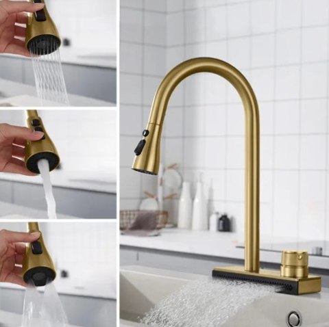 Conor Kitchen Tap Brushed Gold