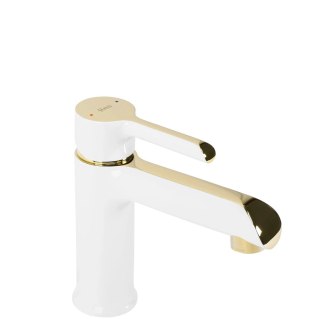 Basin Tap Melia White/Gold Low